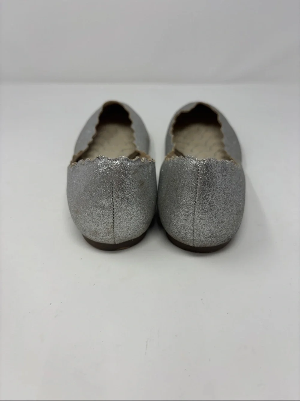 BETSEY Johnson‎ | 9.5 9.5M Silver Glitter Pointed-Toe Women's Flats